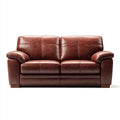 Canapé 2 places marron en similicuir PU rectangulaire 165 x 90 x 95 cm