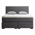 Lit double avec rangement gris 180 x 200 cm en polyester forme rectangulaire