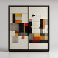 Armoire à portes coulissantes multicolore 120 x 60 x 200 cm en MDF rectangulaire