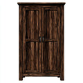 Armoire de chambre 2 portes marron foncé 100 x 55 x 200 cm en panneaux MDF mélaminés rectangulaire